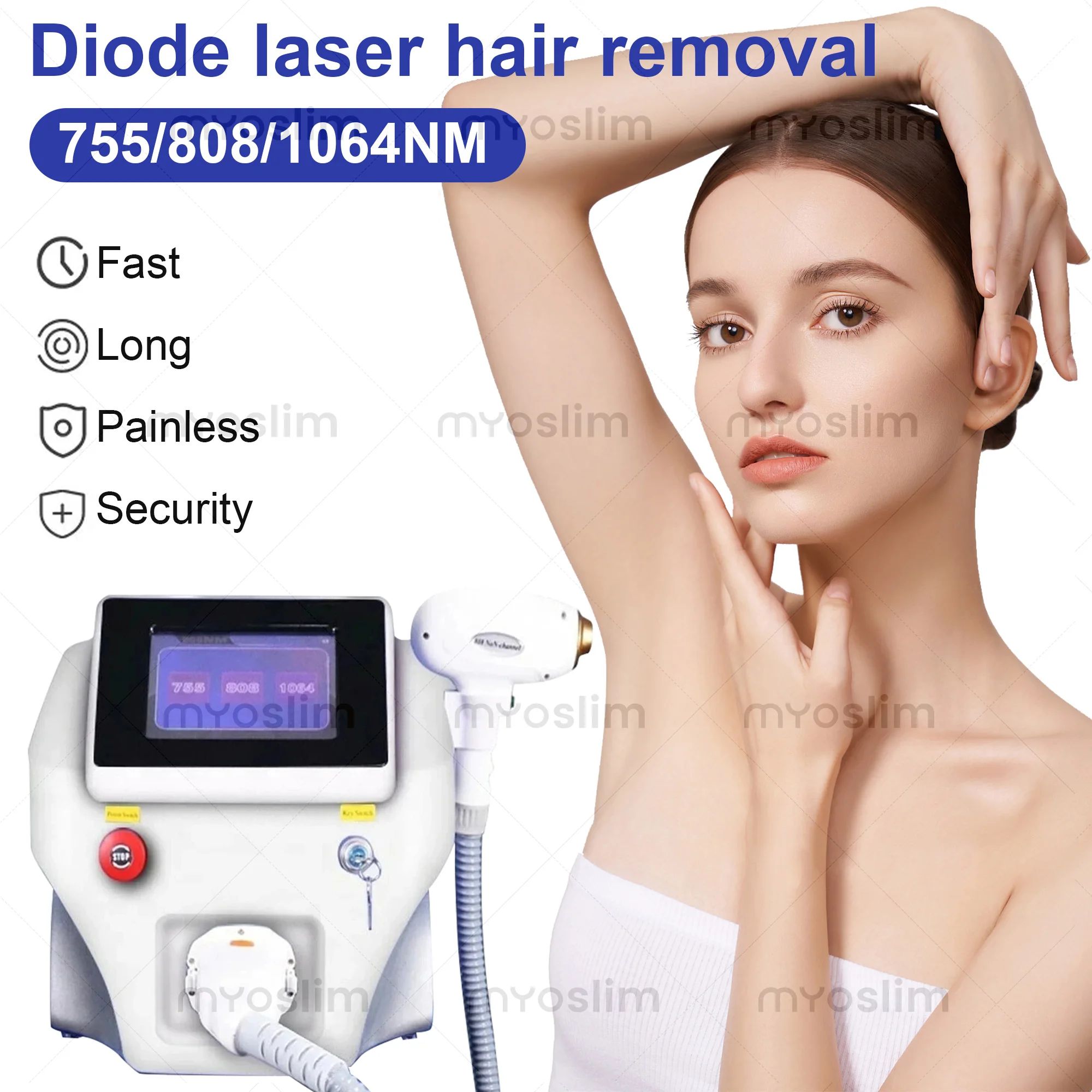 Ice Titanium Diode Laser Machine - 2026 Profesyonel 4 Dalga Taşınabilir 4000w