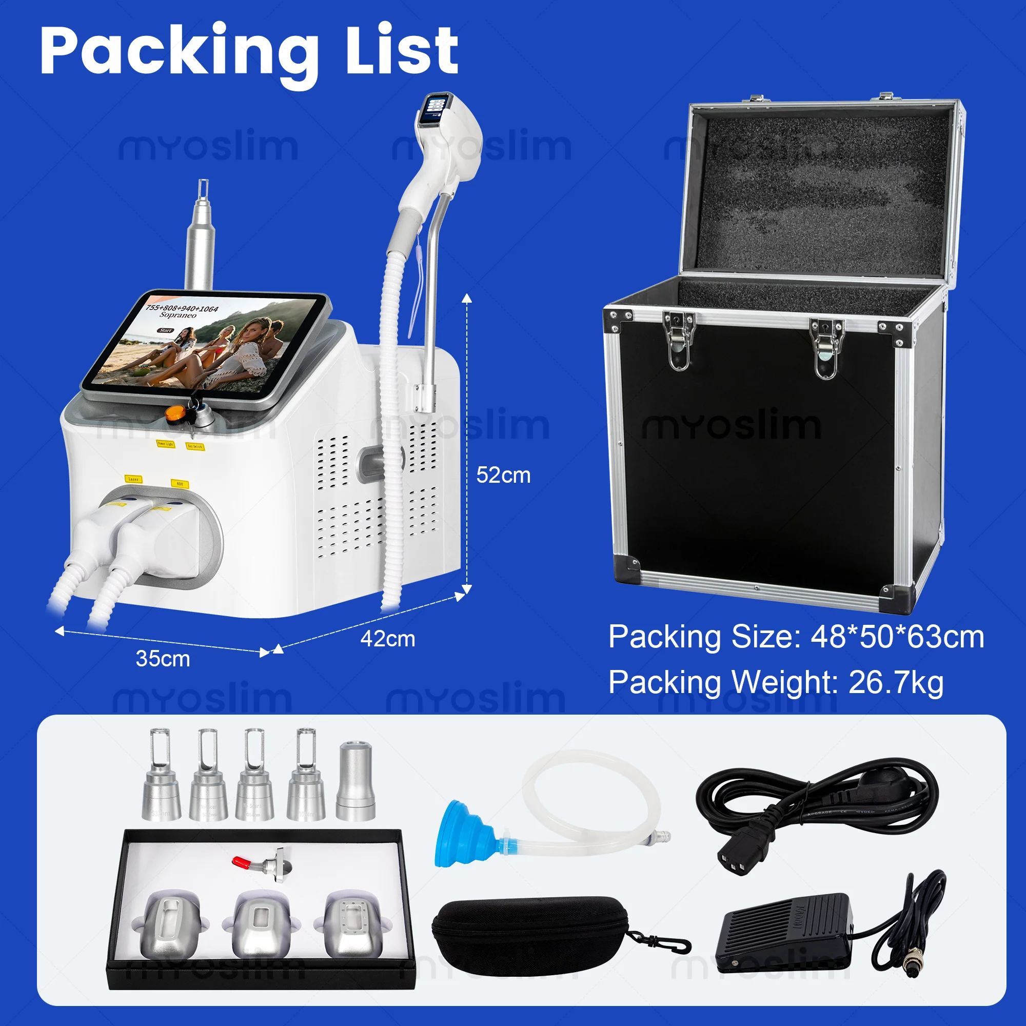 Profesyonel 2'si 1 Arada Diyot - Nd Yag Laser Tattoo Removal Machine incelemesi ve fiyatı