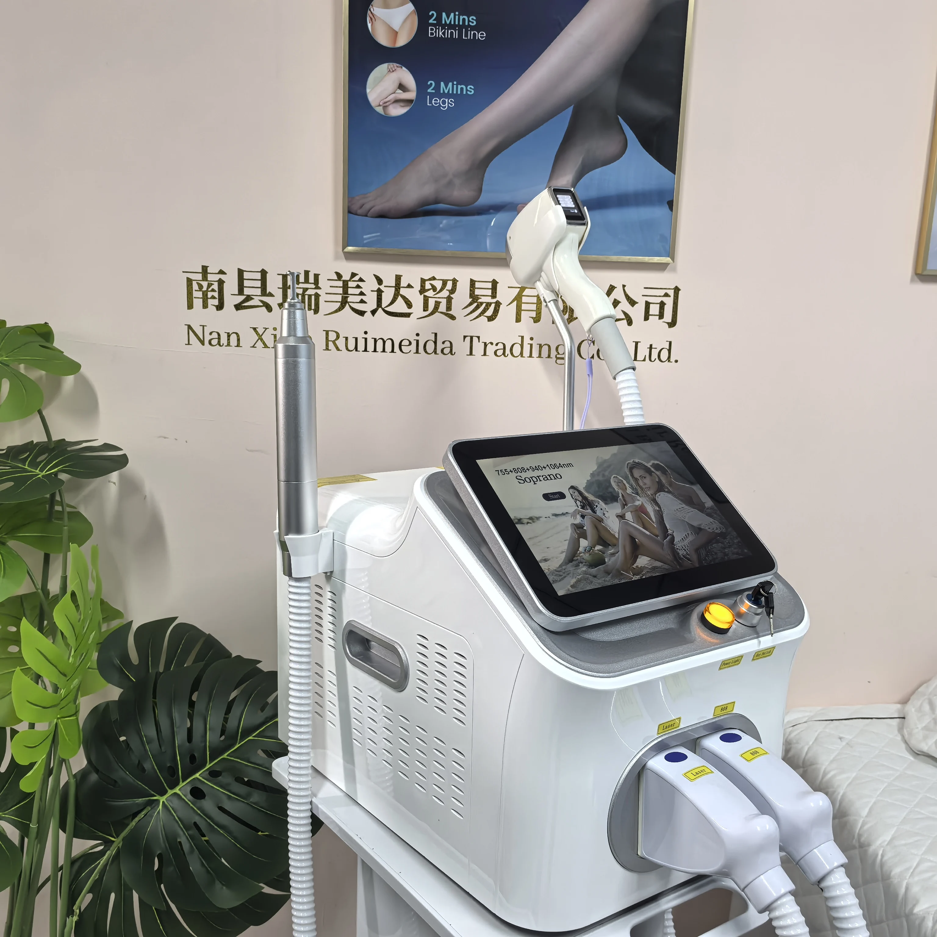 Profesyonel 2'si 1 Arada Diyot - Nd Yag Laser Tattoo Removal Machine incelemesi ve fiyatı