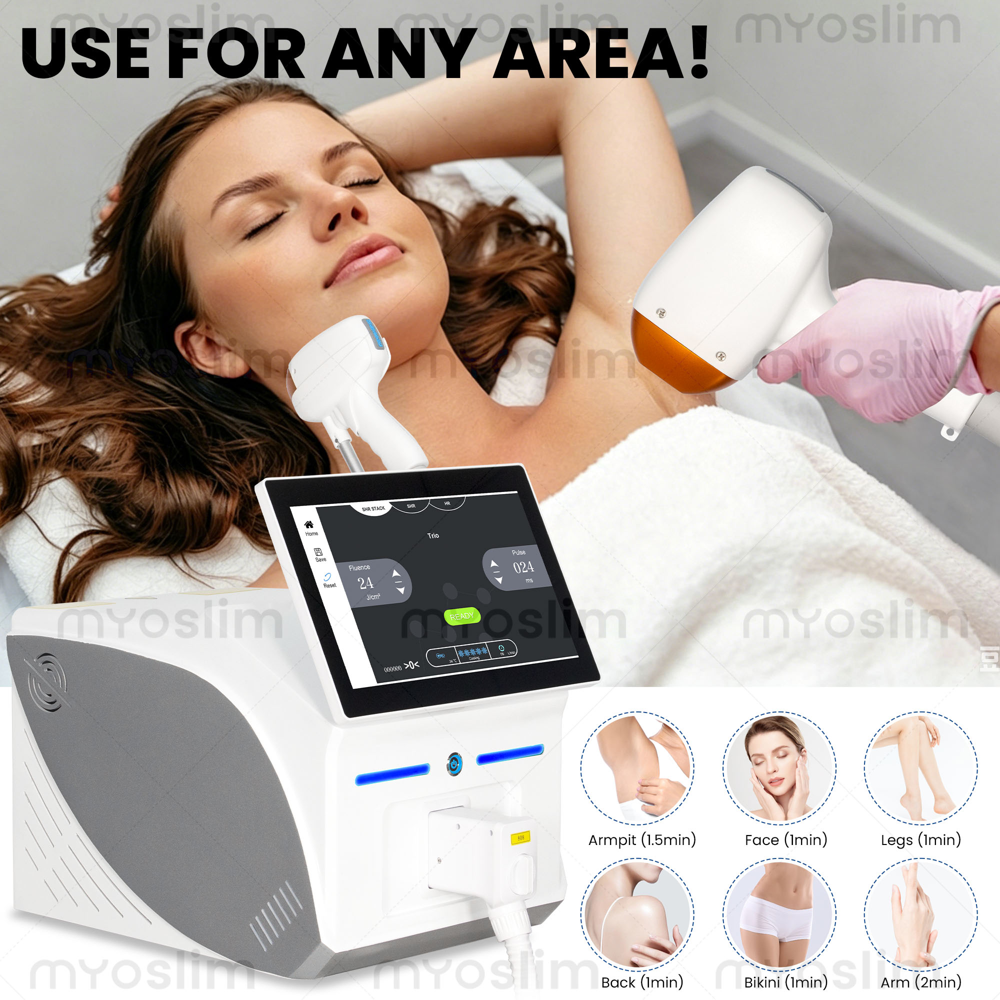 Profesyonel Taşınabilir Diyot  - Alexandrite Laser Hair Removal Machine incelemesi ve fiyatı